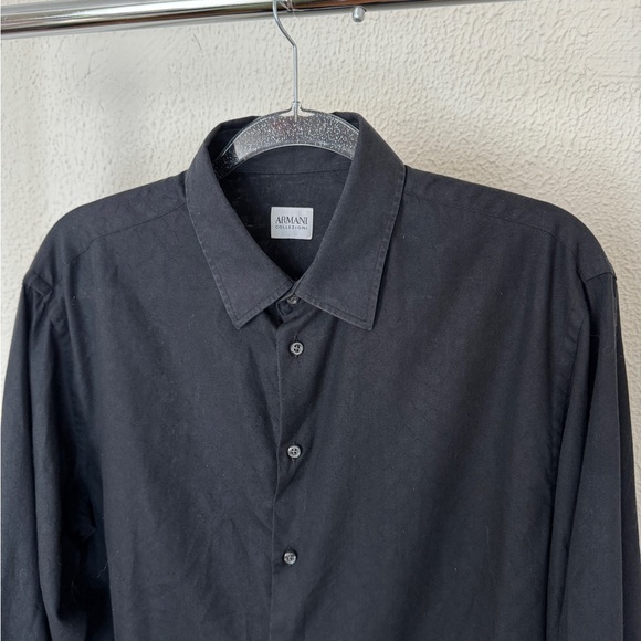 Armani Collezioni Black Pattern Shirt - Picture 2 of 2